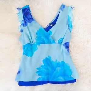 2000s floral babydoll fairycore blouse